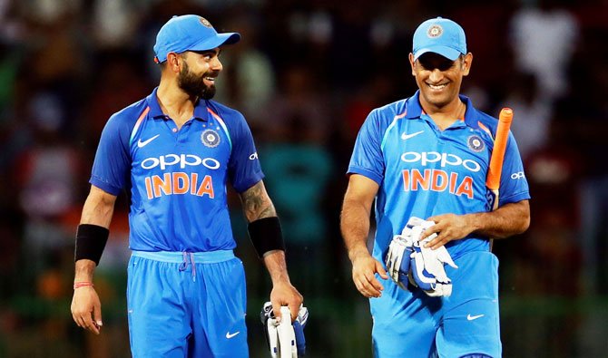 dhoni and kohli