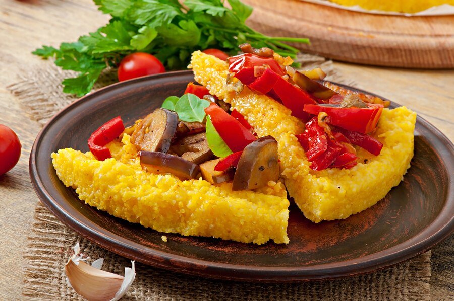 Goat Cheese Polenta with Vegetables